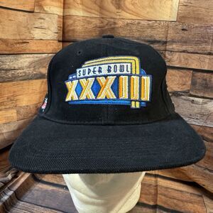 1999 Super Bowl XXXIII 33 NFL Hat Cap Black Adjustable Broncos Falcons Fox Sport